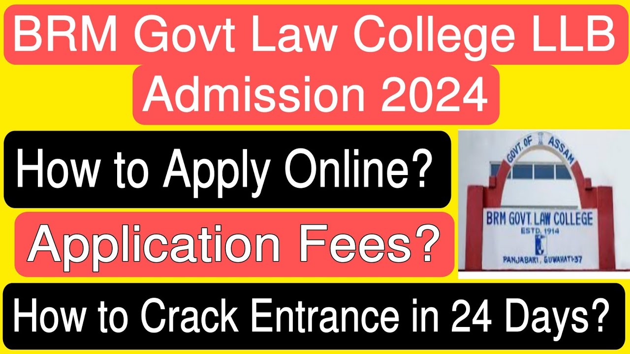 BRM Govt Law College LLB Admission 2024 Online Application Step by Step ...