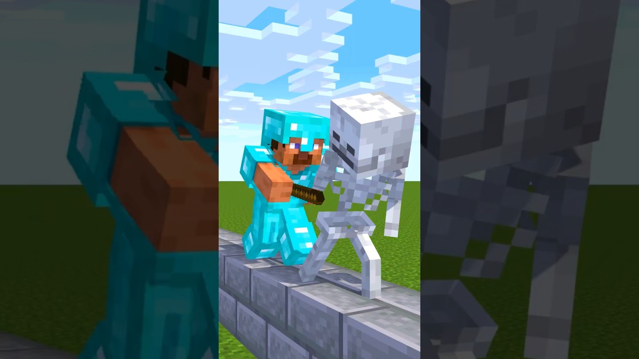 【マイクラ】スティーブとモンスターリレー #minecraftanimation