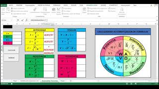 Calculadora Ley De Ohm En Excel screenshot 1