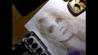 Watercolor Speed Painting: Cara Delevingne screenshot 5