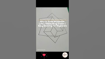 How to Draw Minimalist Line | 3D Interlocking Cubes | Easy Geometric Drawing for Beginners #3dart