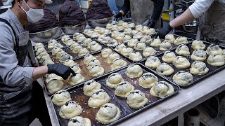 팥 지분율 95%! 매일 500개 완판 역대급 팥 폭탄 투머치 단팥빵 Koreans’ favorite bread! Red bean paste bread