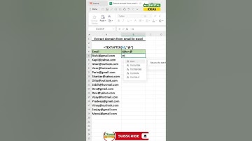 How to Extract Domain from Email in Excel | Get Domain from Gmail #exceltips #exceltutorial #excel