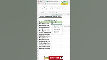 How to Extract Domain from Email in Excel | Get Domain from Gmail #exceltips #exceltutorial #excel