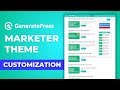 GeneratePress Marketer Theme Customization Step By Step Guide