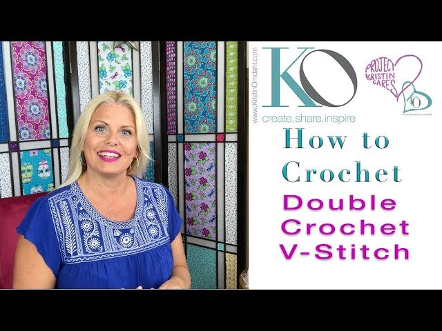 V Double Crochet Stitch Tutorial ⋆ Dream a Little Bigger