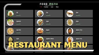 Part 2 | Restaurant Menu Page | How To Create Menu Page Using HTML, CSS, JS | #talkytech