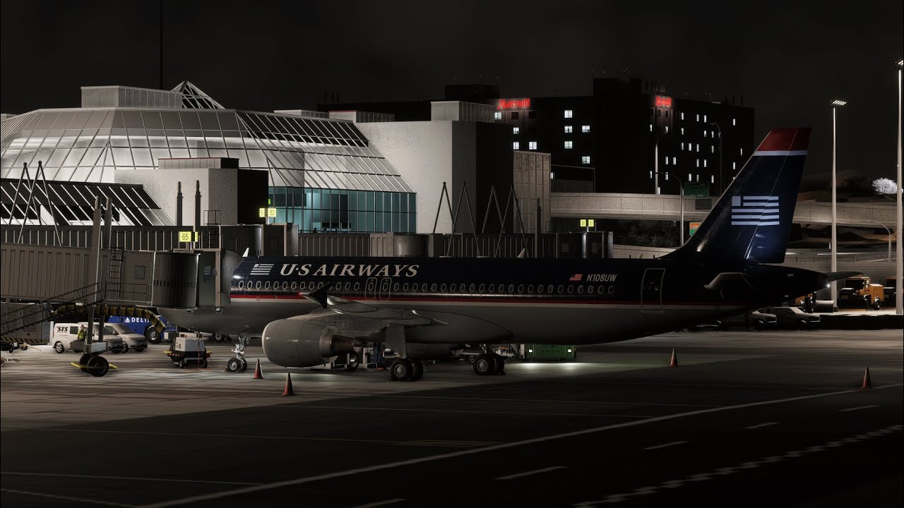 FS2024: US Airways A320 Departure out of a BUSY La Guardia Airport [VATSIM]