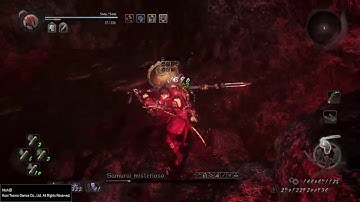 Nioh - Mysterious Samurai at floor 801 (with 4 debuff) - Tonfa Combo