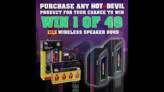 🔥 Win 1 of 40 Wireless Speaker Duos with Hot Devil 🔥 #hotdevil #speakers #giveaway