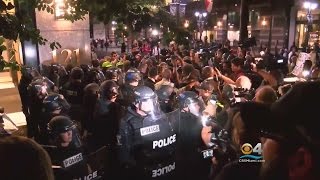3rd Night Of Charlotte Protests Stay Largely Peaceful Before Spilling Onto Interstate