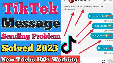 TikTok messages sending problem solved 2023 |tiktok inbox settings m tariq technical channel