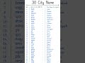 30 City Names in Hindi and English .City Names for Kids #CityNames