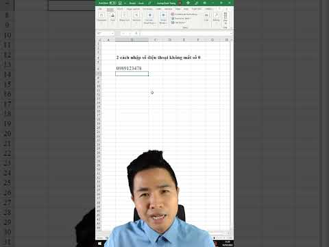 Mẹo nhập liệu số điện thoại không mất số 0 trong Excel #exceltips 2023 Mới