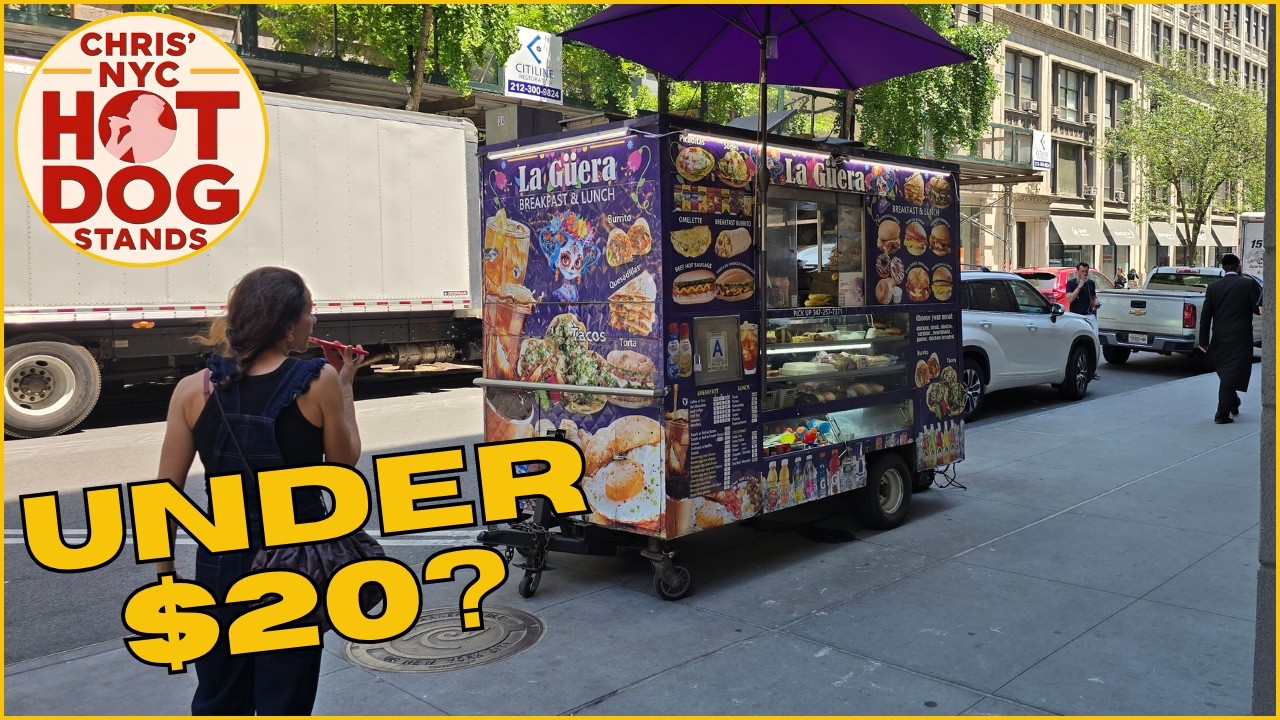 Trying to spend under $20 on Street Food!  | NYC Hot Dog Stands