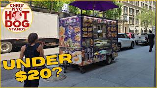 Trying to spend under $20 on Street Food!  | NYC Hot Dog Stands