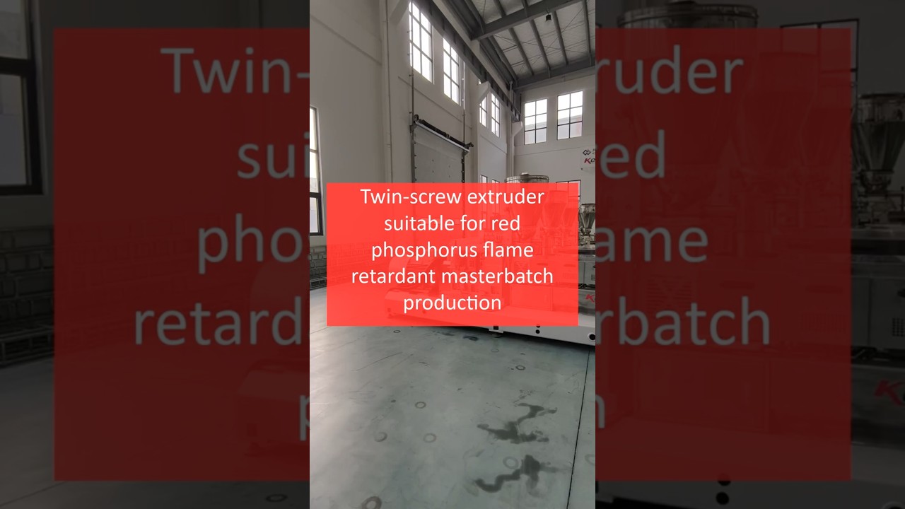 Twin-screw extruder suitable for red phosphorus flame retardant masterbatch production