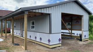How to Build | 20x40 10’ Pole Barn | 20’ Roof Trusses 4/12 Pitch