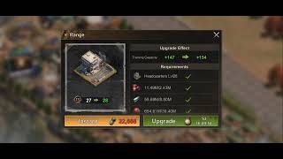 State of Survival || Building Upgrade || Required Resources || Range level 27 to level 28 screenshot 5