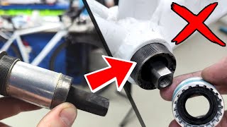 How to replace a bicycle bottom bracket. Shimano BB UN300 failure