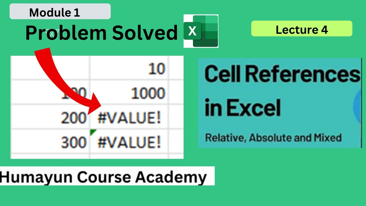Excel : Relative and Absolute Cell References tutorial in Urdu & Hindi ...