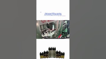High-speed filling and capping labelling production line #filling #fillingmachine