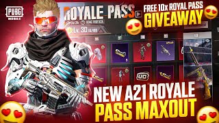 😱NEW A21 ROYAL PASS MAXOUT FREE REWARDS ROYAL PASS GIVEAWAY  screenshot 1