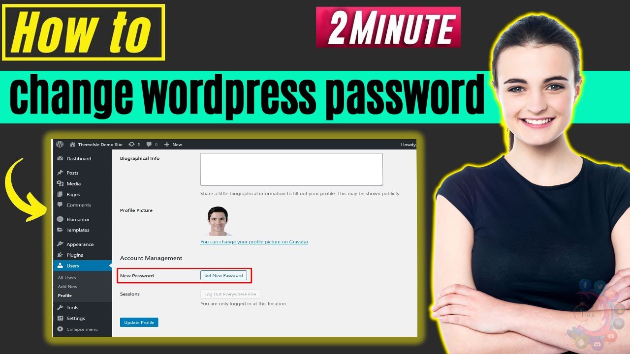 How to change wordpress password 2026 - YouTube
