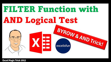 FILTER function AND Logical Test made Easy with BYROW & AND functions! Excel Magic Trick 1912