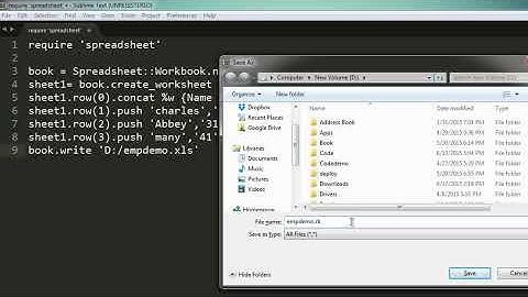 Create Excel Spreadsheet with Ruby