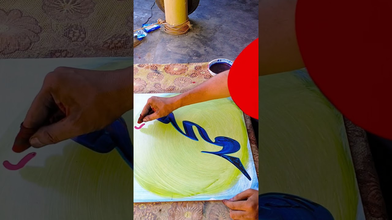 Muhammad s.a.w name calligraphy tutorial in Arabic | N M calligraphy ❤️#shorts