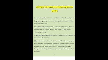 Summary ANCC PMHNP Exam Prep 2023 Complete Solutions Verified