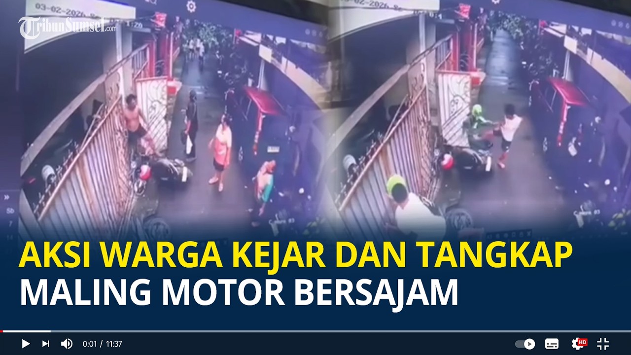 Viral Aksi Warga Johar Baru Kejar dan Tangkap Maling Motor Bersenjata Tajam