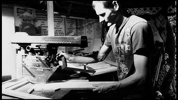 Vlad cutting out pieces for the Line Array Speakers