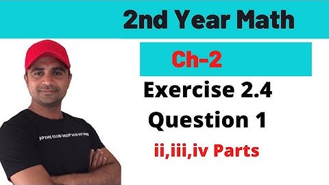 2nd Year Math, Chapter 2, Exercise 2.4 | Question 1  |Chain Rule of differentiation |ICS part 2 math