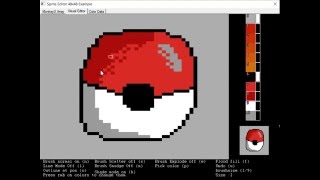 Pixeling/Drawing - a funny ball - in Blitz Basic Sprite Editor