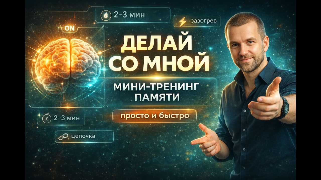 17 минут Эйдетики для ясности ума. Попробуйте без курсов и обязательств. Мини тренинг.