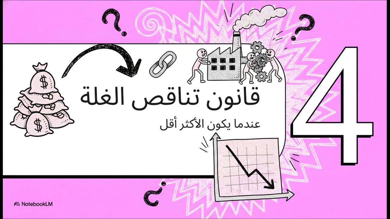 ليه الزيادة مش دايماً خير؟ سر قانون تناقص الغلة شرح مبسط للباب السادس