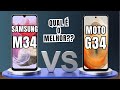 SAMSUNG M34 5G VS MOTO G34 5G  COMPARATIVO. 📱 @canaldwn