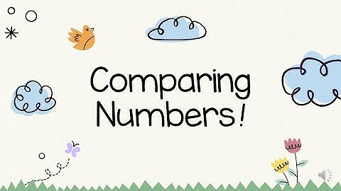 Comparing Numbers - Math Lesson For Grade 1