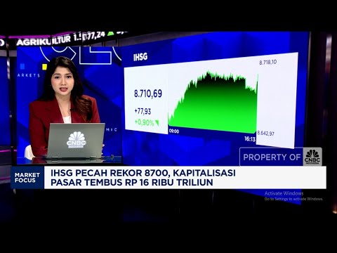 Pecah Rekor IHSG di 8.700, Kapitalisasi Pasar Tembus Rp 16.000 Triliun