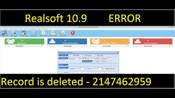 How to fix Error - record is Deleted -2147462959 | How to solve error Record is deleted-2147462959