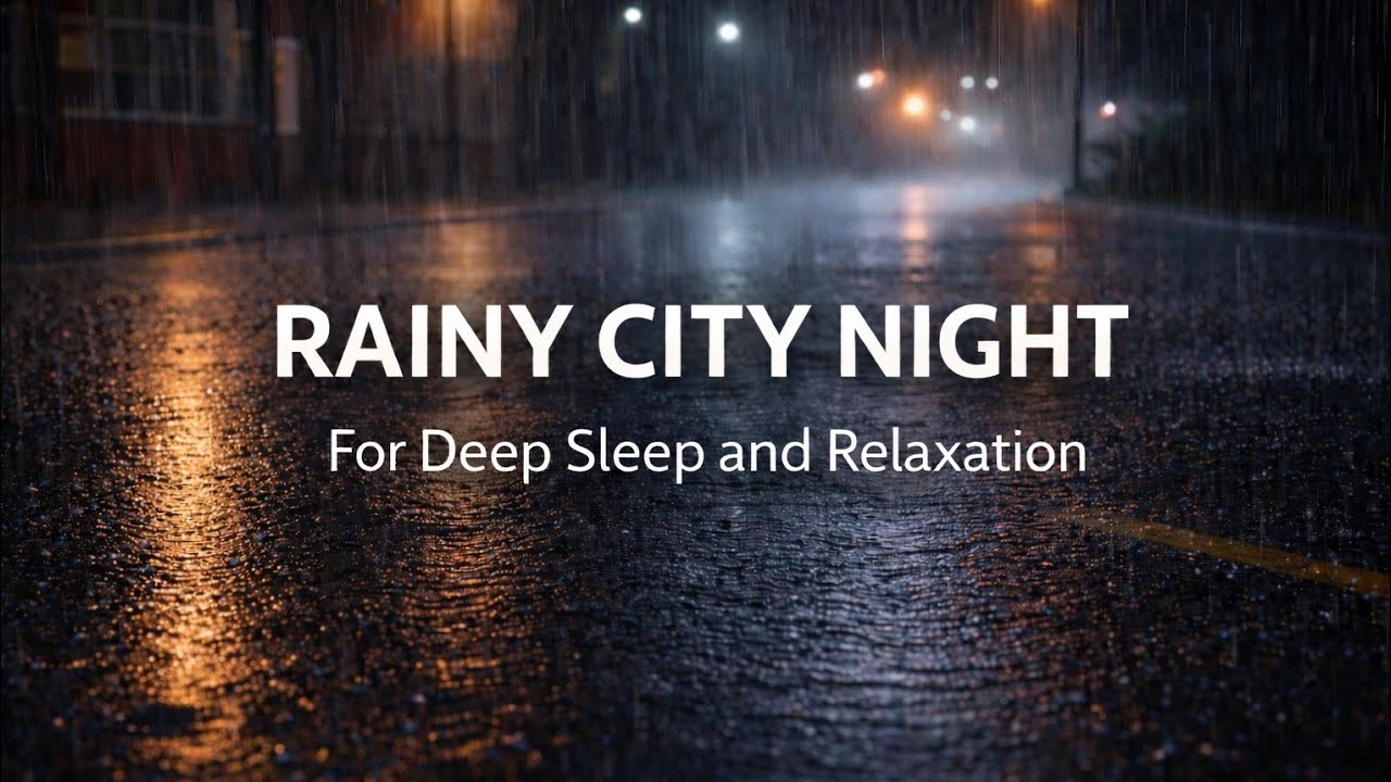 Rain Sounds for Sleep & Relaxation | Rainy City Night Ambience (no ads)