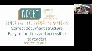 ADCET webinar: How to structure documents correctly