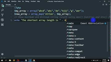 How to get the shortest & longest string length from an array in PHP