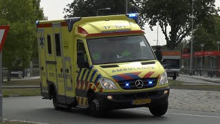 Ambulance 17-101 komt met spoed aan bij ongeval in Brielle