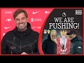 &#39;WE ARE PUSHING!&#39; - Jurgen Klopp on the Title Race | Press Conference Liverpool vs Leeds United