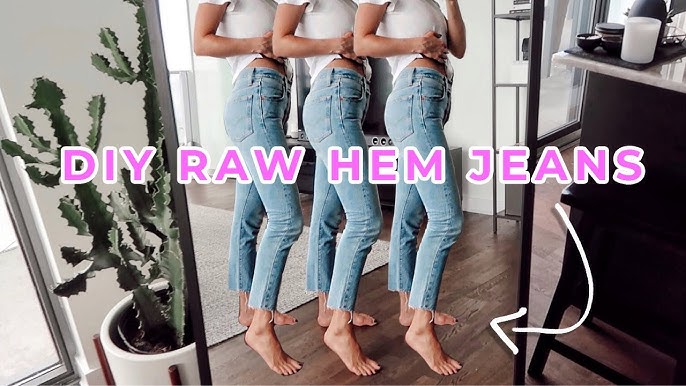 👖 Shorten Jeans by Hand & Keep the Original Hem! Easy way to take up jeans  without a sewing machine 