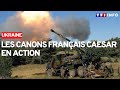 Ukraine  les canons franais caesar en action