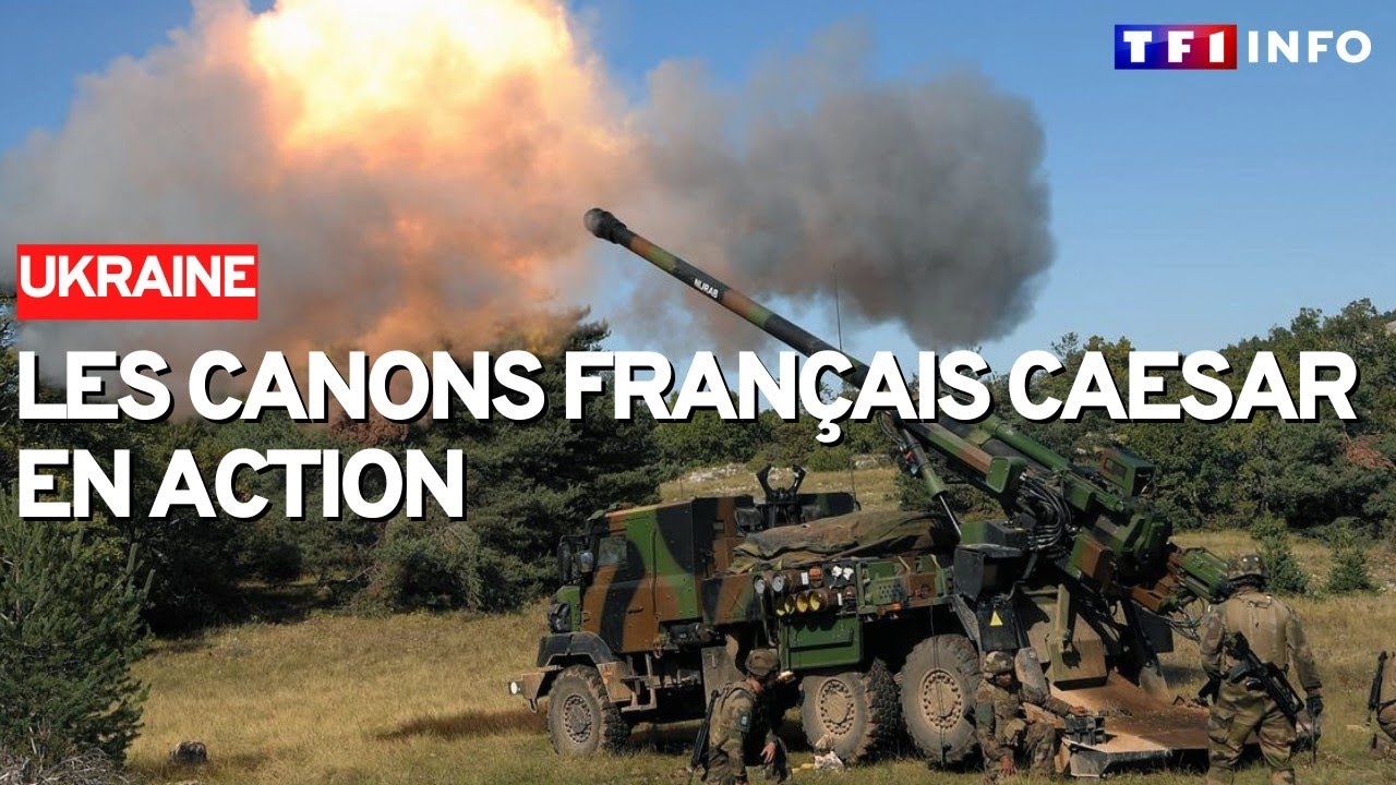 Ukraine  les canons franais Caesar en action